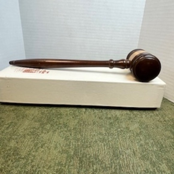 Symbol of Leadership Wood Gavel with Gold Band Made in America 10.5 Inch - Picture 2 of 8